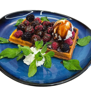 Бельгийские вафли с мороженым 