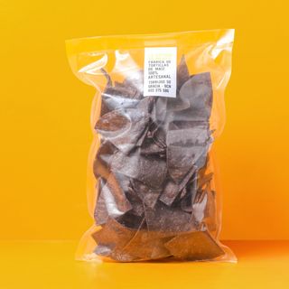 Totopo maíz Azul cortado a mano