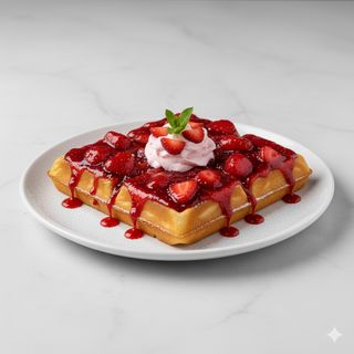 Gofre Mermelada De Fresa