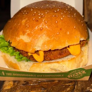 Chicken cornflakes burger