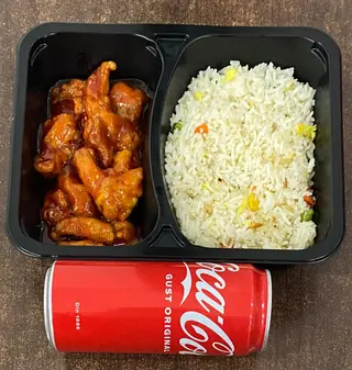 Combo pui dulce acrisor orez+ Coca Cola 330ml