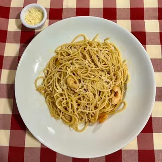 Espaguetis sencillos con gambas