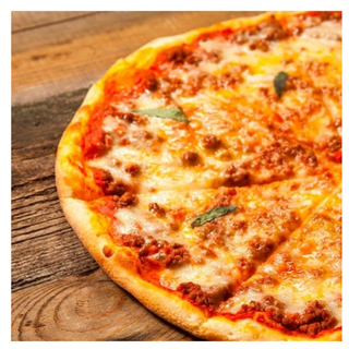 8. Pizza De Carne De Ternera Picada (32 cm.)