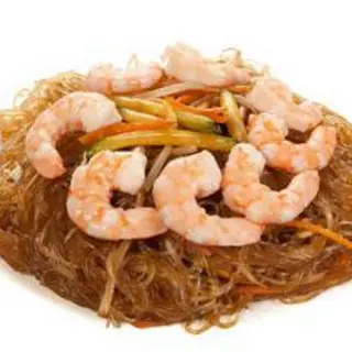 207-Fideos de soja con gamba