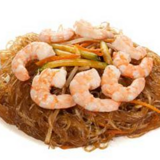 207-Fideos de soja con gamba