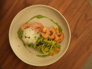 Паста з креветками та вершково-кокосовим соусом (270g)