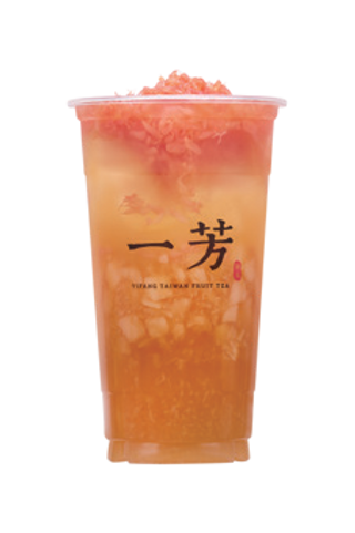 Té verde con pesca e pompelmo