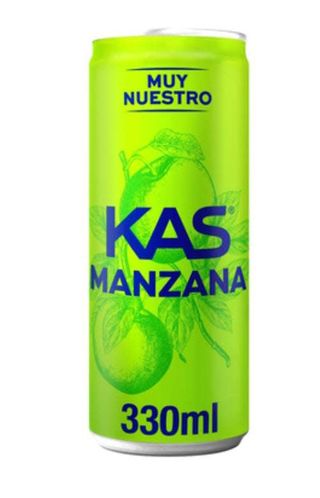 KAS Manzana Refresco con gas sabor Manzana Lata 330ml