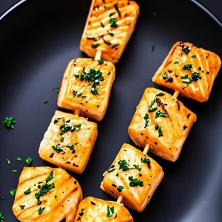 65. Pincho de Salmón. Salmon Skewer