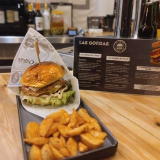 Hamburguesa La Gorda de pollo 