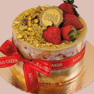 Bolo de Pistachio (Pistache) e Morango