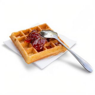 Gofre  Con Mermelada