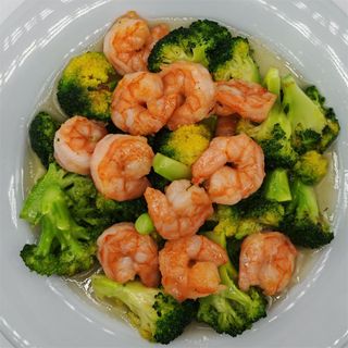 115. Gamberi con broccoli  西兰花虾仁