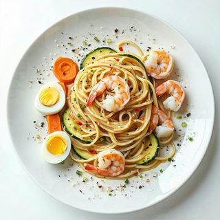 N.224 Spaghetti giapponesi con gamberi