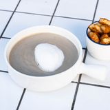 კრემ-სუპი მომწვარი სოკოთი და რძის ქაფით