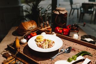 Penne cu somon si dovlecel