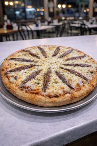 Pizza Anchoas Y Mozzarella (8 Porciones)