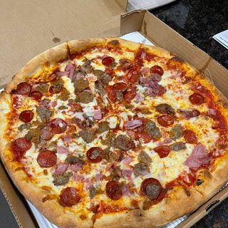 Seafood pizza