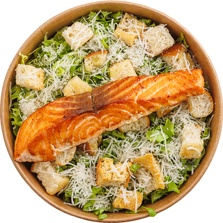 Салата Цезар със сьомга