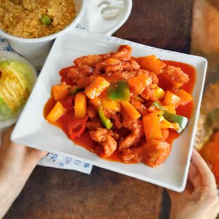 Pollo Con Salsa Agridulce