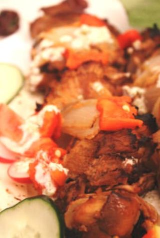 Kebab con funghi o con formaggio