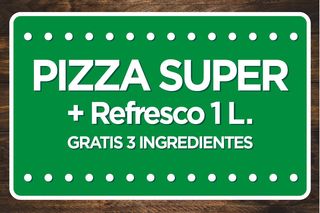 Menú Pizza Súper Y Bebida (1 Lt.)