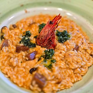 Risotto de suquet de peix amb gamba de Palamós