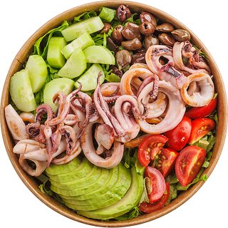 Лайт салата с калмари