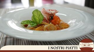 Strascinate con burrata, capocollo di martina franca e pomodoro datterino