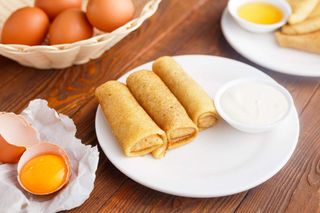 Блины с творогом (1 пор.)