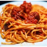Spaghetti with meatballs