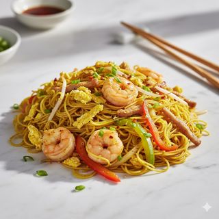 Fideos De Arroz Estilo Singapur