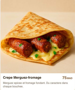 Crêpe Merguez fromage