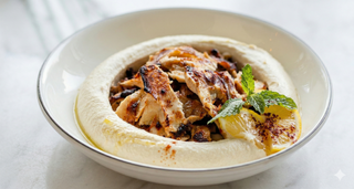 Hummus Con Shawarma De Pollo