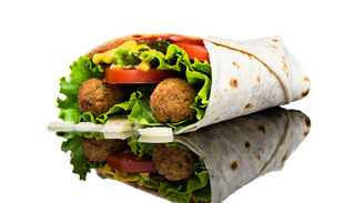 Falafel con pan rollo