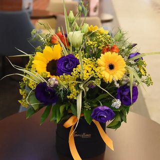 Flowerbox ze słonecznikiem