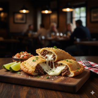 Empanada de carne y mozzarella