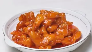 59. Pollo con salsa agridulce