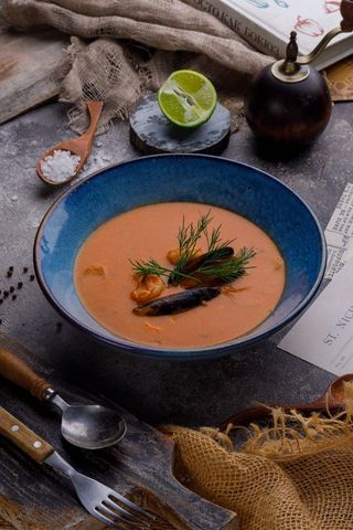 Supă cu fructe de mare