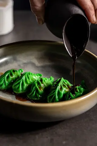 Gyozas de boletus y cerdo 