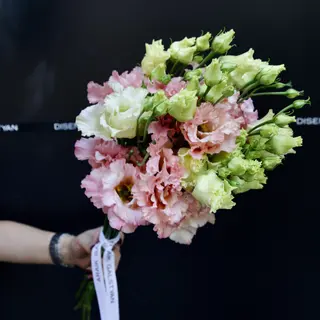 Ramo de 7 Lisianthus Rosado