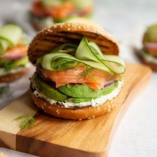 Salmon Bagel Sandwich