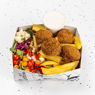 Falafel Over Fries (vege)