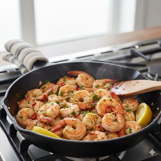 Скариди на тиган