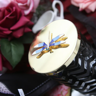 Lumanare parfumata albastra cu libelula esarfa matase (HCG05)