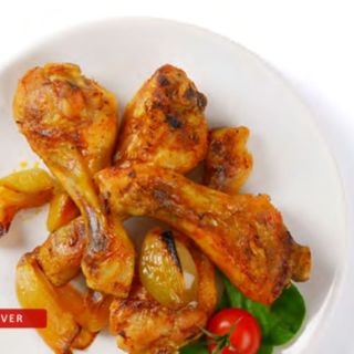 Muslo de Pollo de Corral Acompañado de guarnición