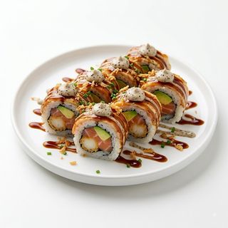 Futomaki Crujiente De Salmón (10 Pzs.)