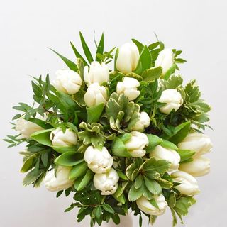 Buchet cadou cu 21 lalele albe