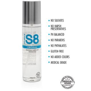 S8 Lubricante Base Agua 250ml