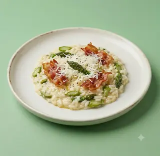 Risotto con fichi, prosciutto tostato e pecorino